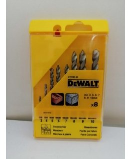 DEWALT grąžtai DO MURU KPL. 8cz. PUDEŁKO