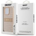 DKNY PU Leather Repeat Pattern Tonal Stripe Case for iPhone 15 P
