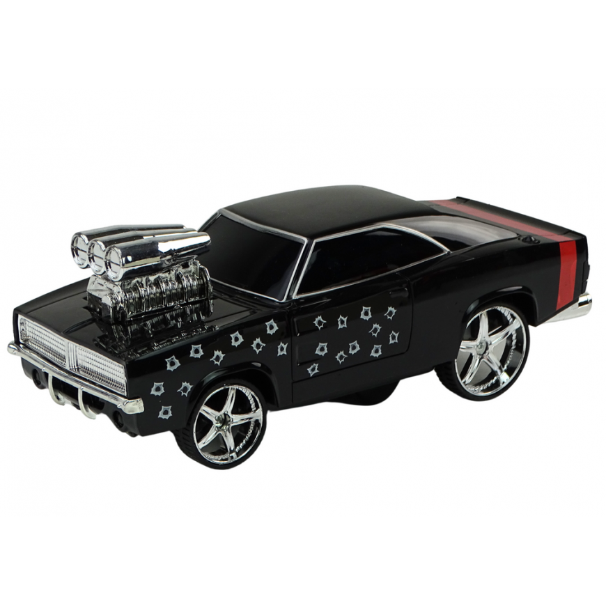 Lean Toys Remote Control Car 1:18 Drift 360 Lights Sounds Black – 2