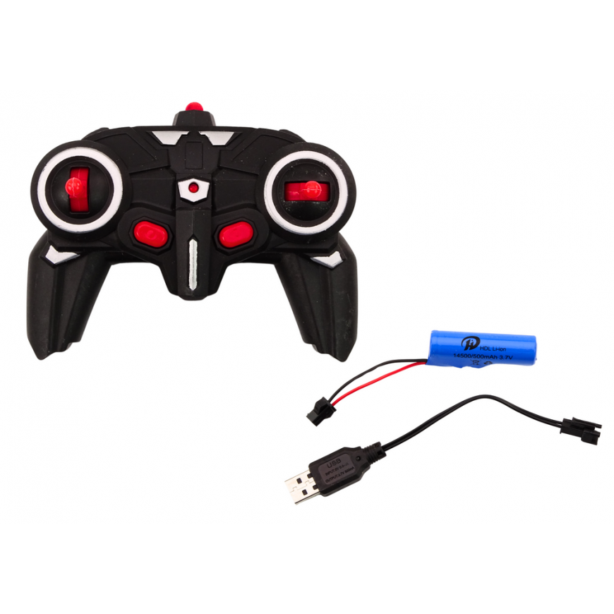 Lean Toys Remote Control Car 1:18 Drift 360 Lights Sounds Black – 3