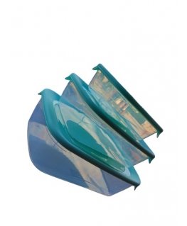 Food bowl set of 3 rectangular 2+1+0,5L Fresh&Go green