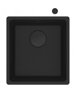 Granite sink Franke Maris, MRG 110-37, Black matte, black eccentric valve