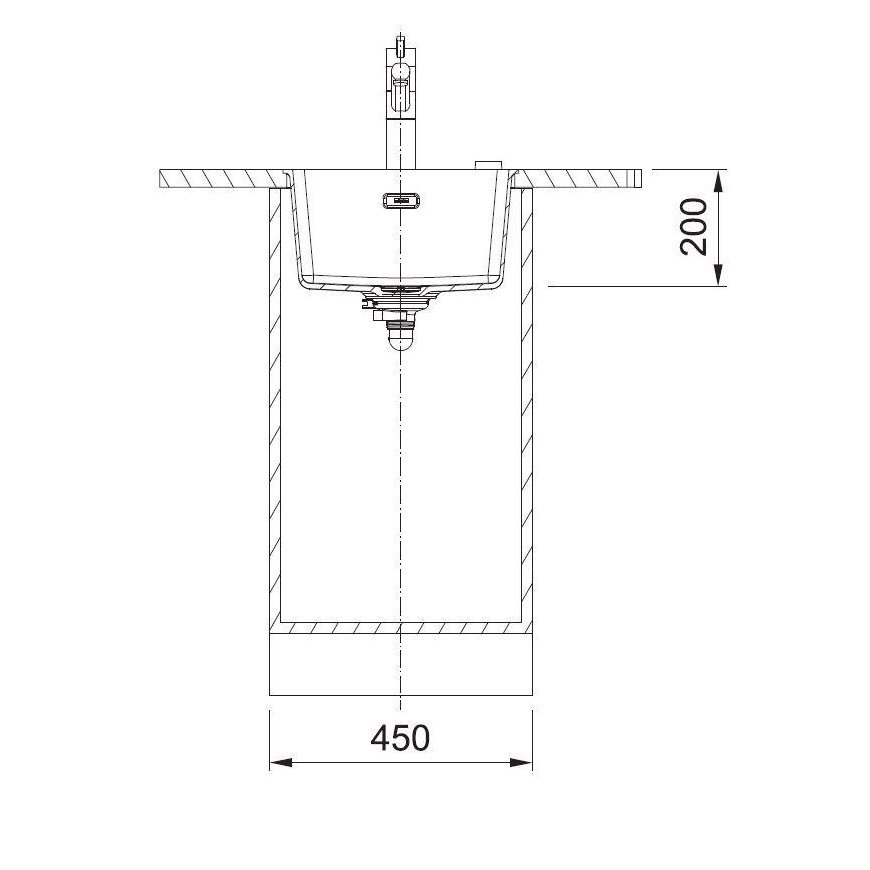 Granite sink Franke Maris, MRG 110-37, Black matte, black eccentric valve – 5