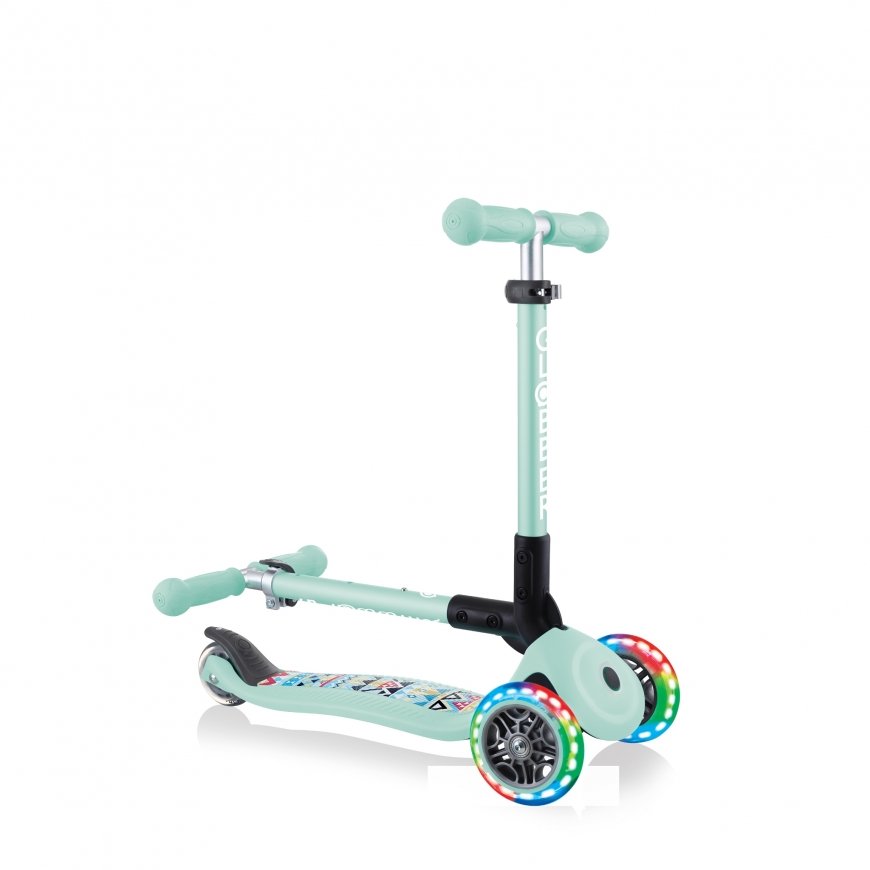 Globber JUNIOR FOLDABLE FANTASY LIGHTS Lapset Kolmipyöräinen potkulauta Sininen – 3
