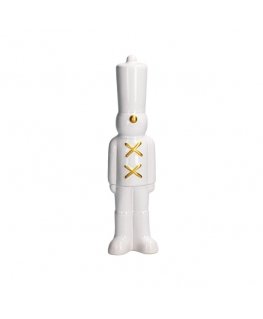Rituali Domestici Figurine in the shape of a Christmas solstice Sulattentisto - White, 26 cm
