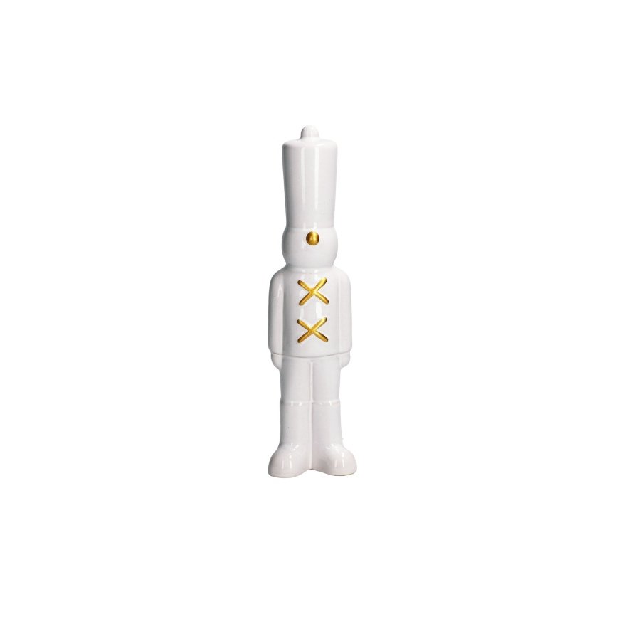Rituali Domestici Figūrėlė w kształcie świątecznego żołnierza Sullattentisto - Baltas, 26 cm