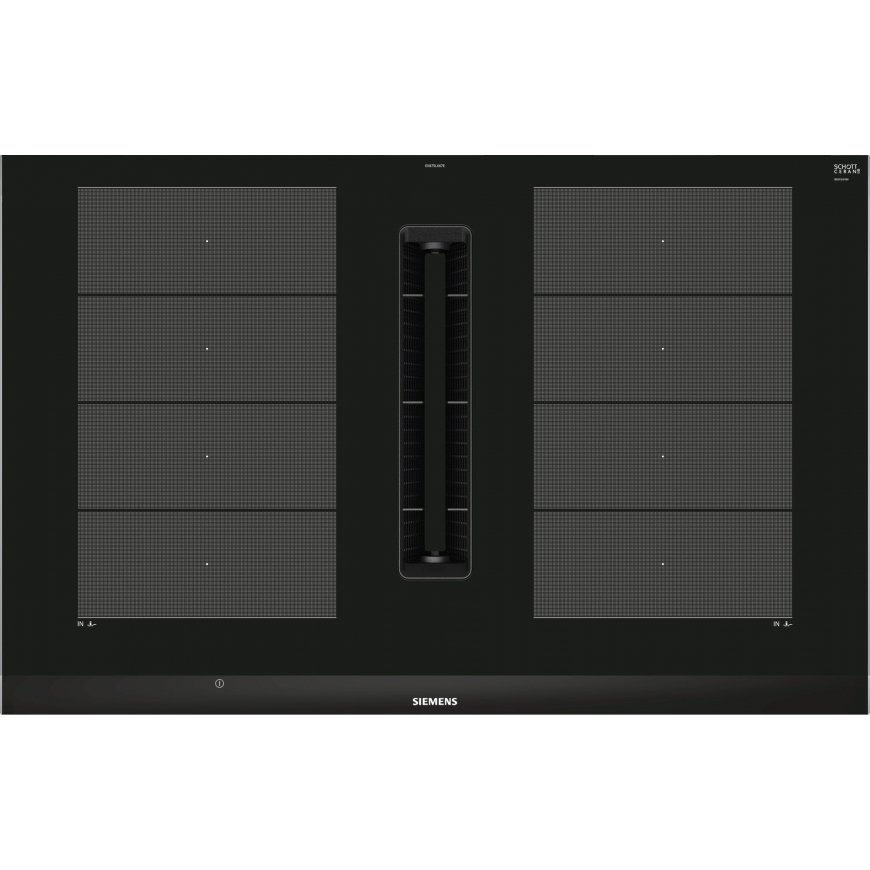 Siemens iQ700 EX875LX67E варочная поверхность Черный, Нержавеющая сталь Встроенный 80 cm Плита с зон – 2