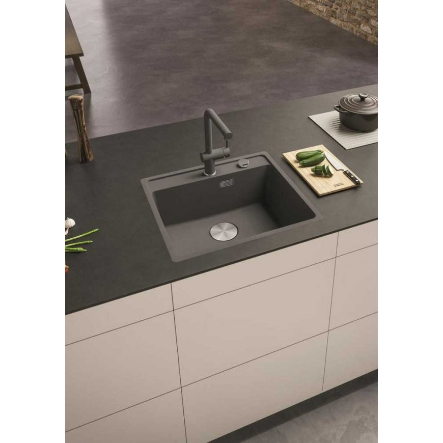 Granite sink Franke Maris, MRG 210-52 A, Black matte, black eccentric valve – 3