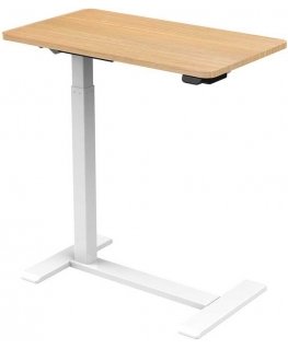 Spacetronik Electric table with wheels Buddy white, drewno