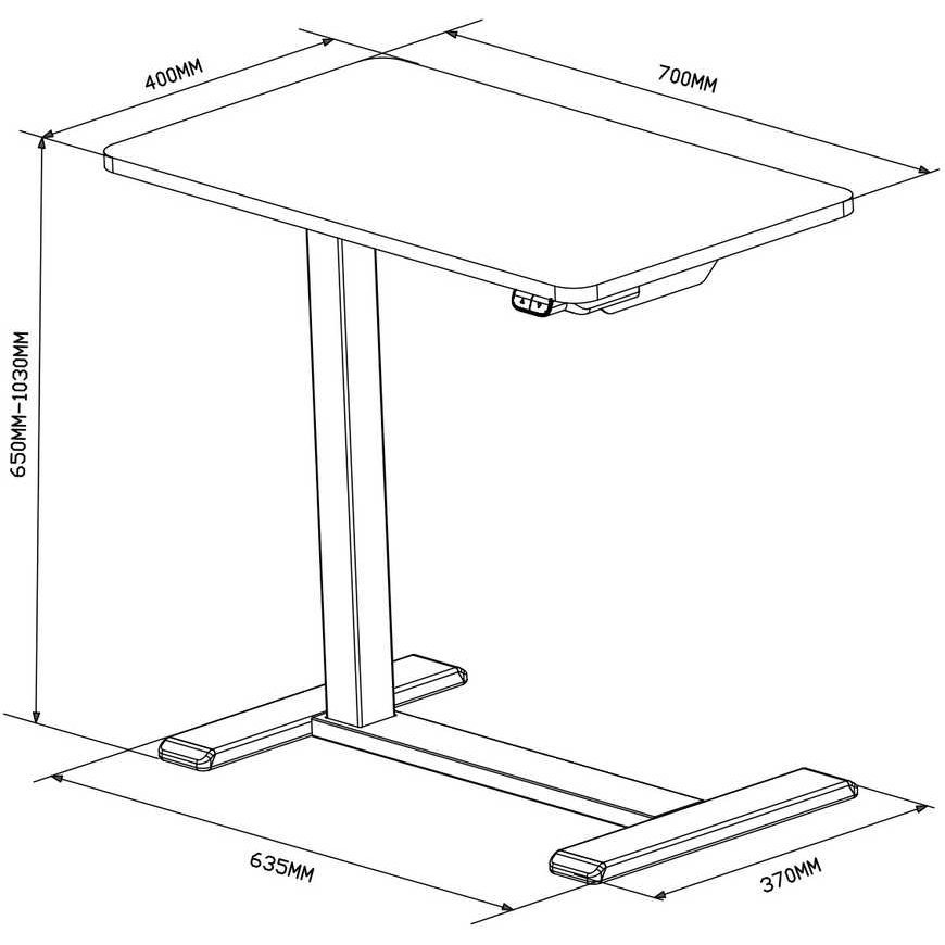 Spacetronik Electric table with wheels Buddy white, drewno – 5