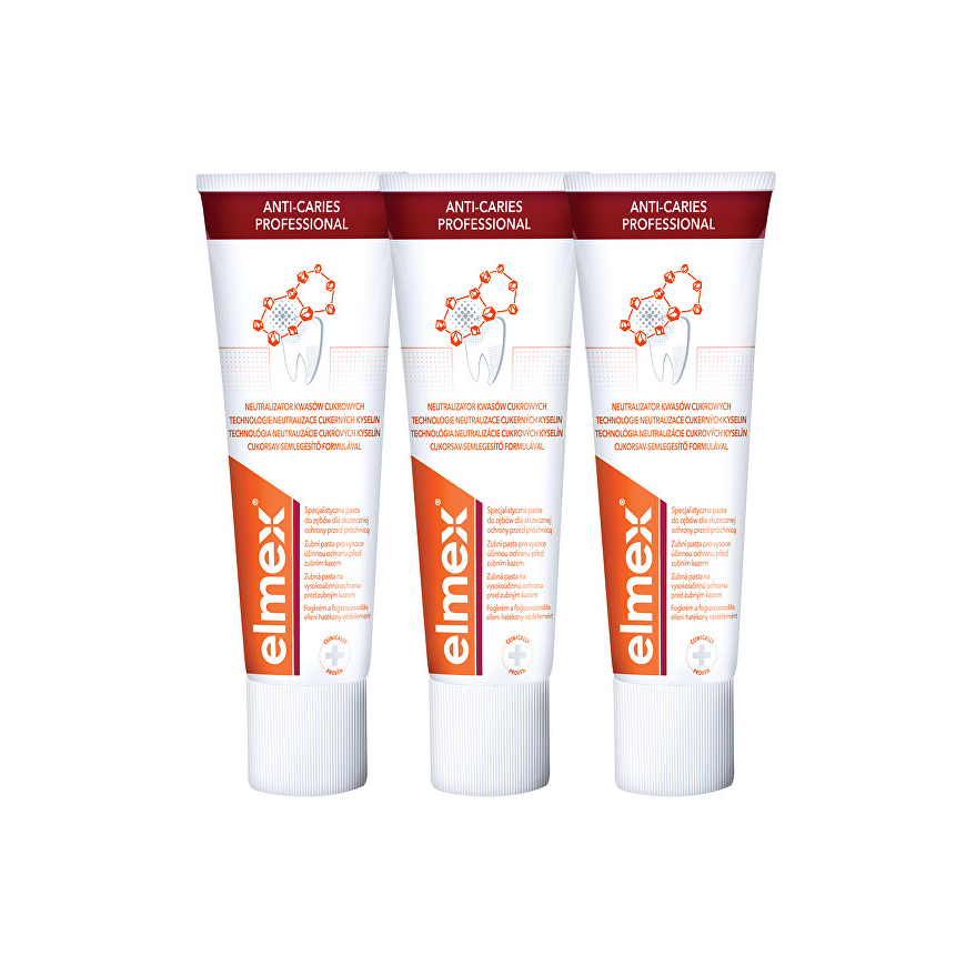 Elmex Anti Caries Professional Trio Toothpaste (3 pcs) - Toothpaste