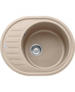 Granite sink Franke Ronda, ROG 611-62, plug valve, brownish yellow