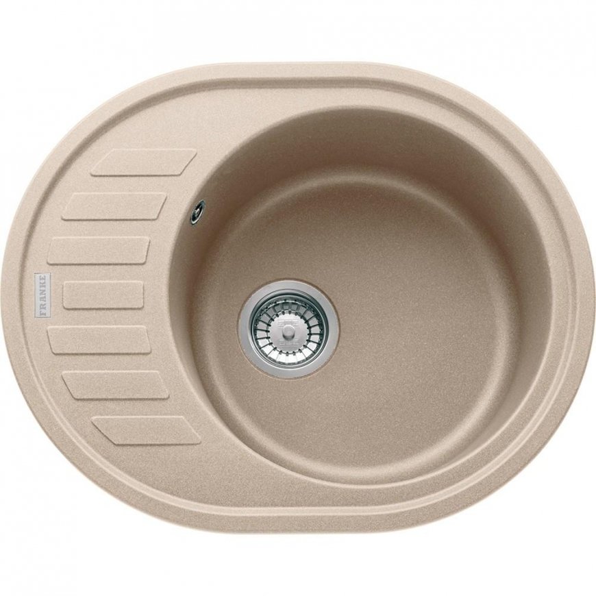Granite sink Franke Ronda, ROG 611-62, plug valve, brownish yellow