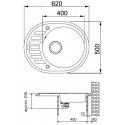 Granite sink Franke Ronda, ROG 611-62, plug valve, brownish yellow Granite sink Franke Ronda, ROG 611-62, plug valve, brownish yellow