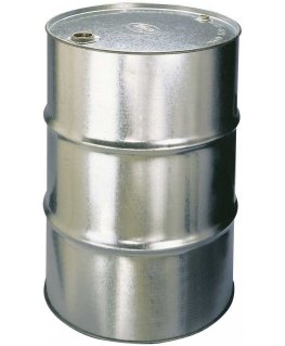 MEVA Galvanized steel metal barrel 200L, 3/4'' and 2'' holes in the lid