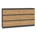 Topeshop M6 140 ANT/ART KPL riidekapp ja sahtlitega kummut Topeshop M6 140 ANT/ART KPL riidekapp ja sahtlitega kummut