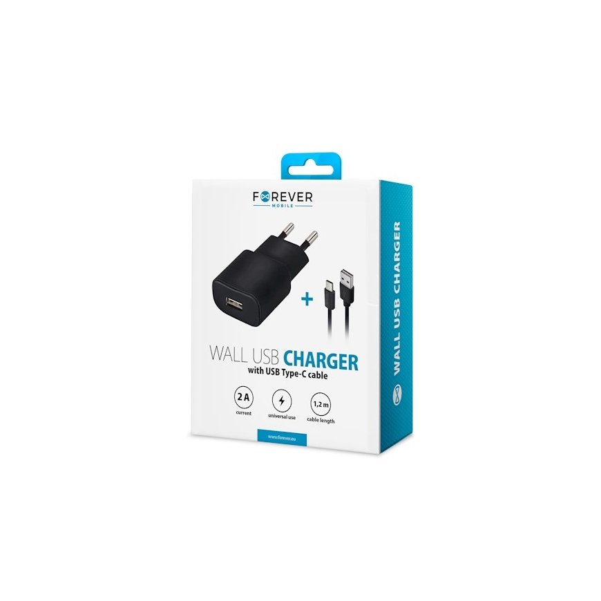 Forever GSM032681 mobiililaitteen laturi Matkapuhelin musta AC Sisätila – 2