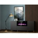 Cama PAFOS chest of drawers with electric fireplace 180x42x82 cm matte black Cama PAFOS chest of drawers with electric fireplace 180x42x82 cm matte black