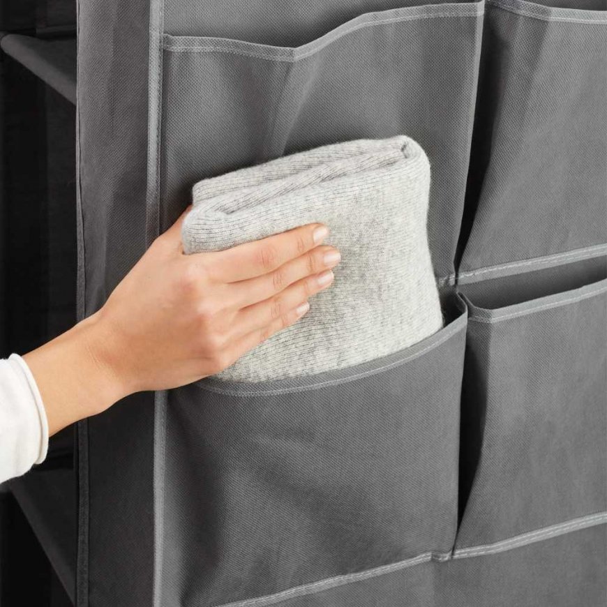 Textile wardrobe 105 x 45 x 161 cm Rayen – 3