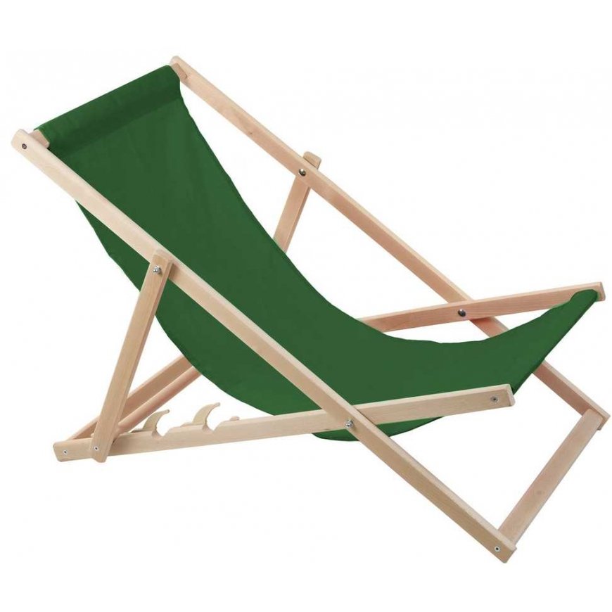 Woodok beech wood sunbed, green, ideal for the beach, balcony, terrace – 2