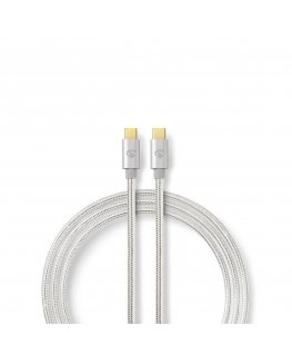 Nedis CCTB60700AL20 USB cable 2 m USB 2.0 USB C Aluminium