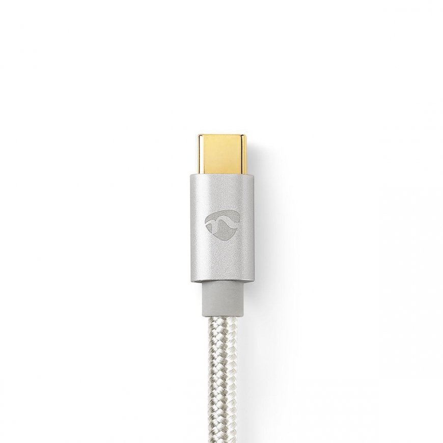Nedis CCTB60700AL20 USB kabelis 2 m USB 2.0 USB C Aliuminis – 4