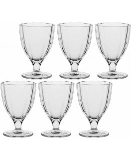 Rose&Tulipani Set of 6 Amami glasses - Clear, 300 ml