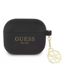 GUA3LSC4EK Guess 4G Charm silicone case for Apple Airpods 3 blac
