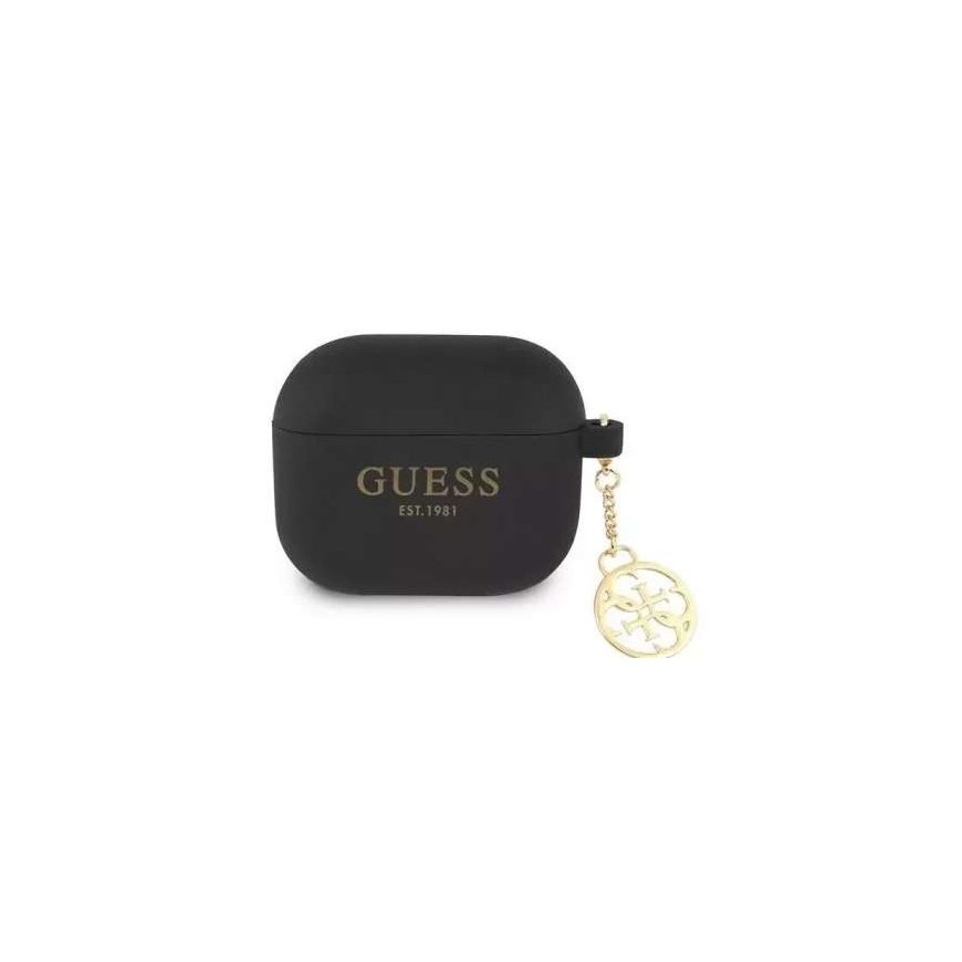 GUA3LSC4EK Guess 4G Charm silicone case for Apple Airpods 3 blac