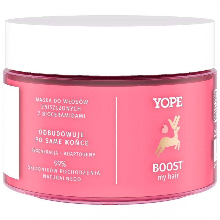 Yope Boost My Hair kaukė pažeistiems plaukams su biokeramidais 250ml