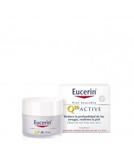 Eucerin Q10 Active Day Cream For Dry Skin Dienas krēms Decollete, Seja, Kakls 50 ml