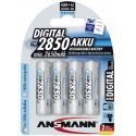 Ansmann Mignon AA 2850mAh NiMH battery digital set of 4