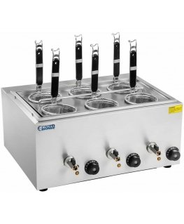 Royal Catering cooker for cooking pasta and dumplings, 3 chambers with taps