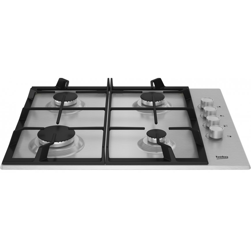 Beko HIBG64122SX plīts virsmas sildelements Nerūsējošs tērauds Iebūvēts 61 cm Gāzes 4 zone(s) – 3