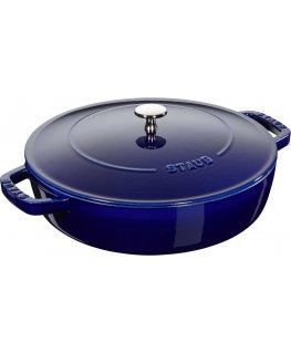 Gili keptuvė su dangčiu Staub - 28 cm, Mėlyna