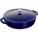 Deep frying pan with lid Staub - 28 cm, Blue Deep frying pan with lid Staub - 28 cm, Blue
