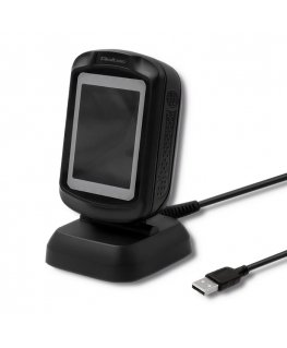 Qoltec 50864 barcode reader Fixed bar code reader 1D/2D LED Black