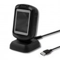 Qoltec 50864 сканер штрих кода Стационарный считыватель штрих-кода 1D/2D LED Черный