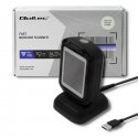 Qoltec 50864 vöötkoodilugeja Fikseeritud vöötkoodiluger 1D/2D LED Must