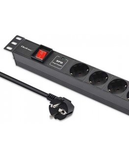 Qoltec Listwa zasilająca pdu do rack 19" | 1u | 16a | 6xschuko | 1.8m