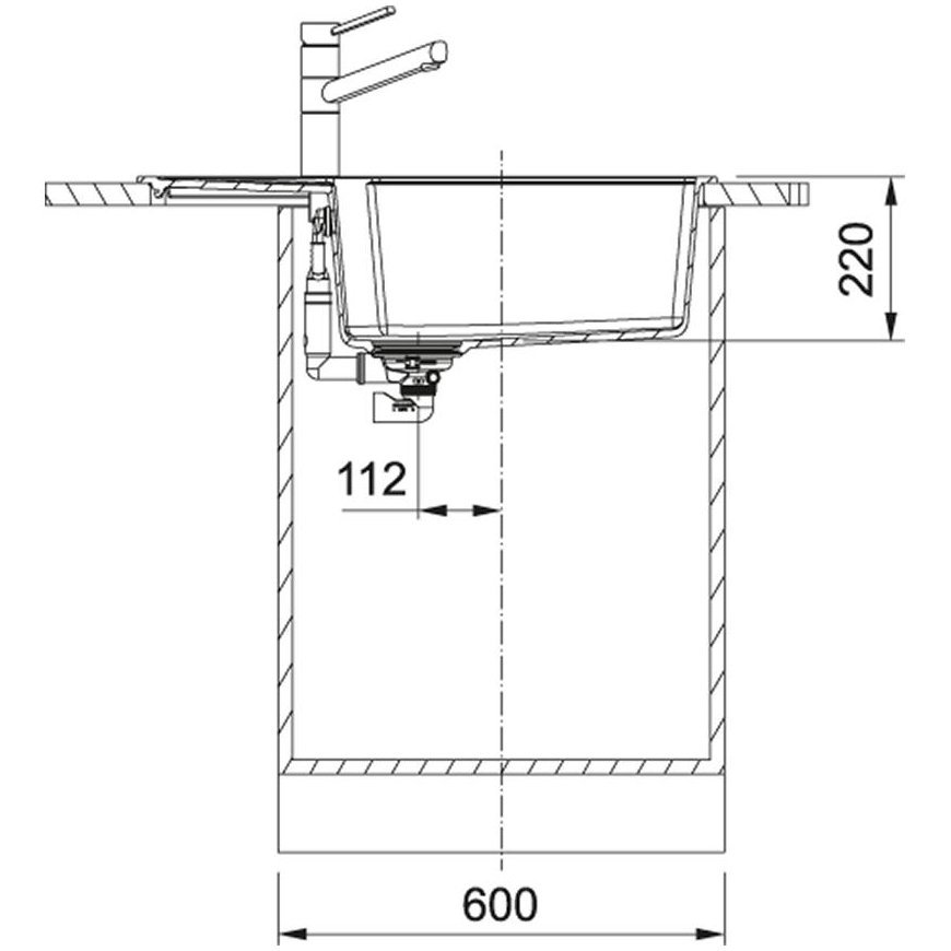 Granitinė plautuvė Franke Urban, UBG 611-78 XL, Glacier – 5