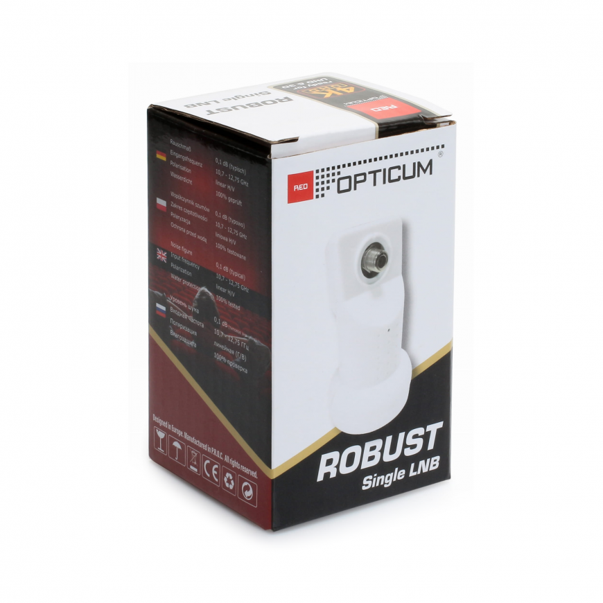 OPTICUM SINGLE Red ROBUST converter 0.1 dB – 4