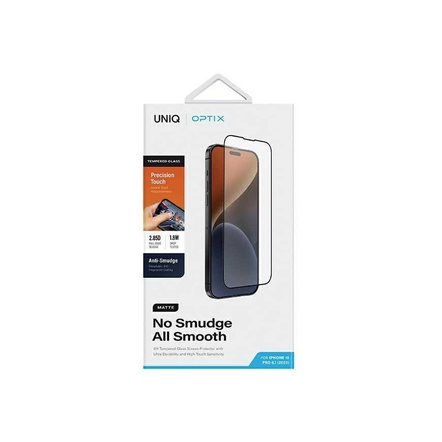 UNIQ Optix Matte iPhone 15 Pro 6.1" matte tempered glass with applicator – 4