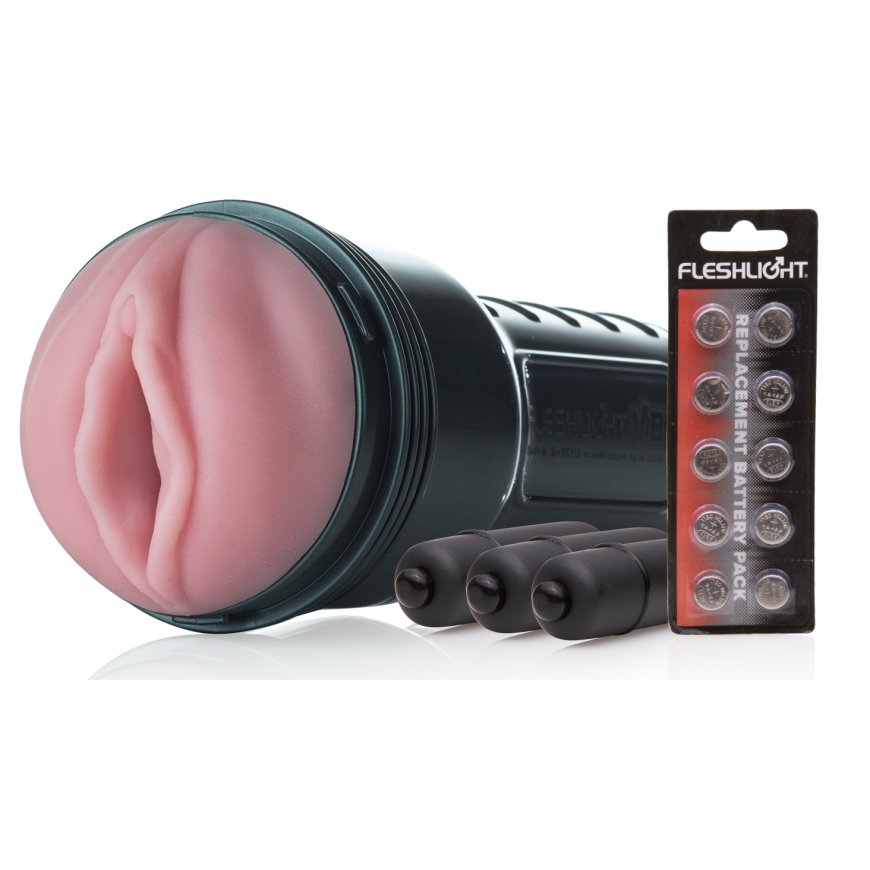 Fleshlight Vibro Lady Juoda, Rožinė