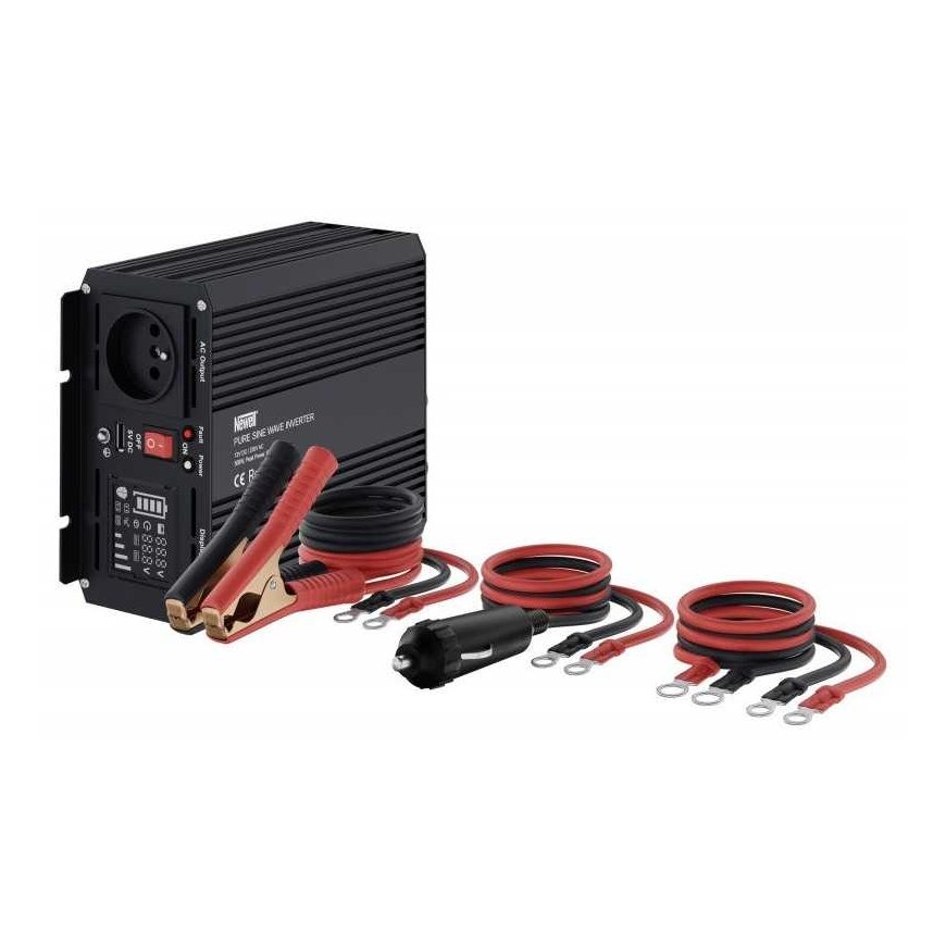 Lens Newell voltage converter with pure sine wave 12 V / 230 V, 500 W. – 2