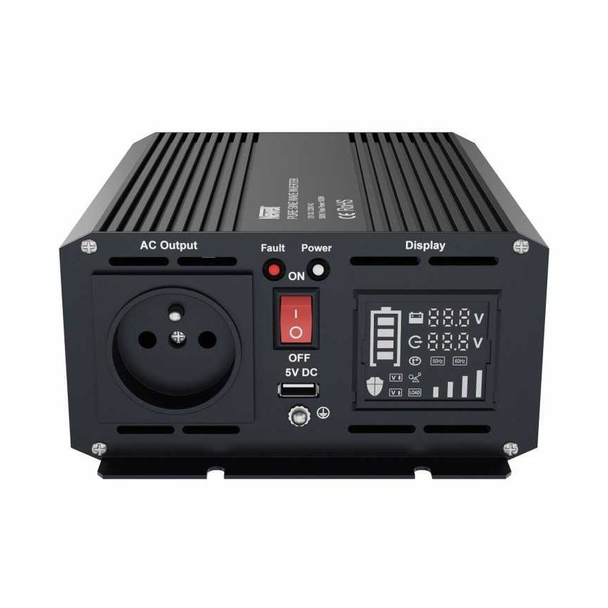 Lens Newell voltage converter with pure sine wave 12 V / 230 V, 500 W. – 3