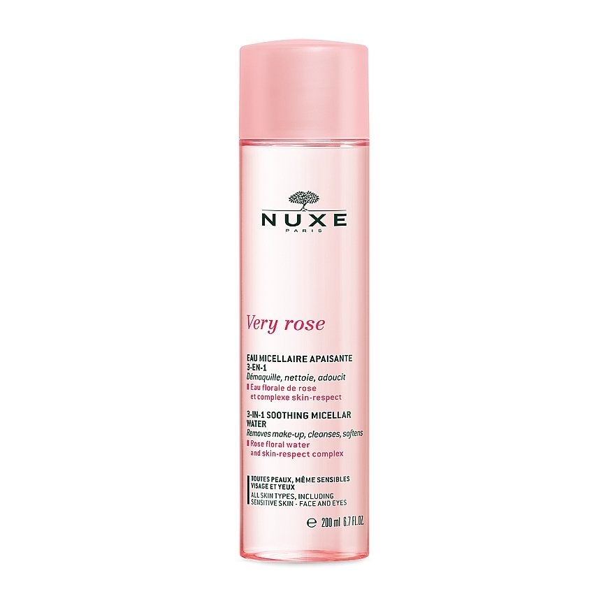 Nuxe Very Rose 3-In-1 Soothing - Zklidňující micelární voda na obličej a oči