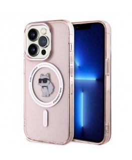 Karl Lagerfeld KLHMP14XHFCCNOP iPhone 14 Pro Max 6.7" różowy|pin