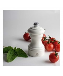 Peugeot Bistro Pfeffermühle 10 cm Elfenbein lackiert Holz