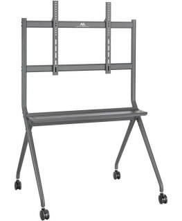 Laikiklis Maclean MC-977 Mobile TV Floor Stand for TVs 50"-86", 120kg, Built-in shelf, Casters